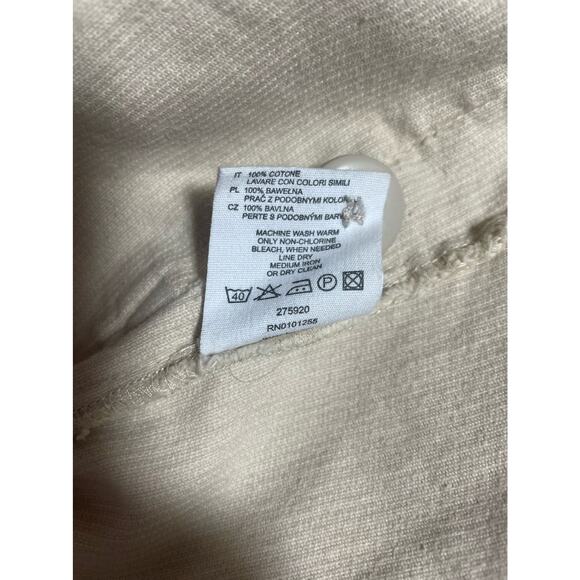 VTG Y2K H&M Corduroy Jacket Women 4 Cream Pockets Academia Preppy Blazer Retro - Picture 7 of 8